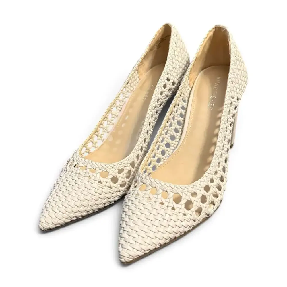 Marc Fisher Viviane Woven Block Heel Pumps